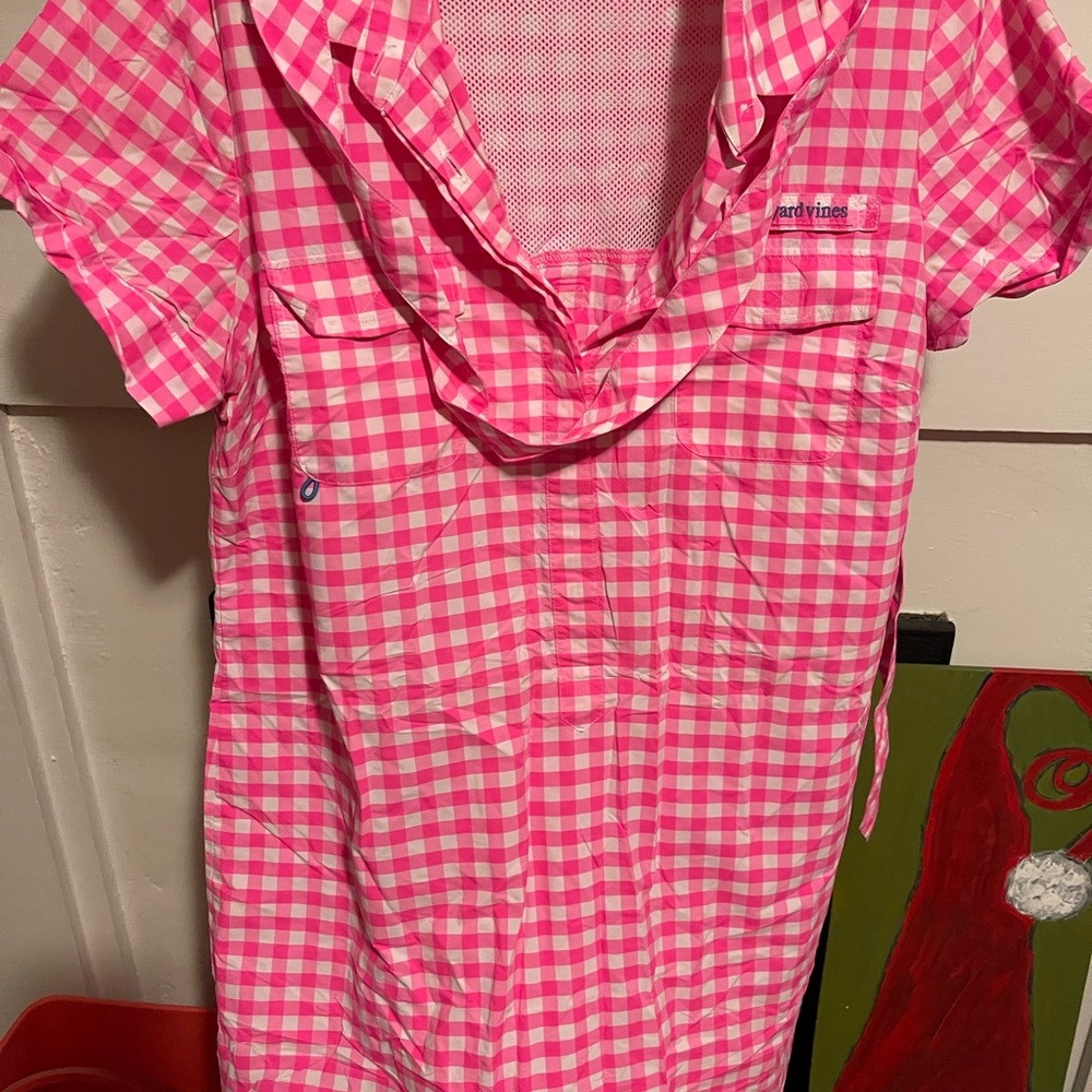 Vineyard Vines Pink Mesh dress